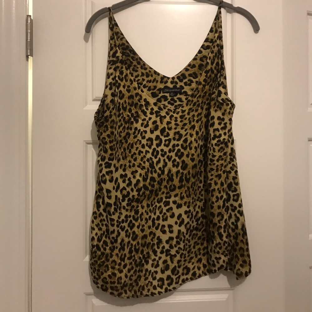 Cheetah Print Silky Tank Top Camisole